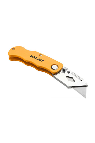 KlaussTech Professional Utility Cutter With Aluminum Handle, 5 Blades 51 X 19 Mm, Steel Blade, Ergonomic