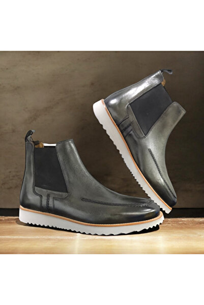 VİVA SHOES 100% Genuine Leather Eva Sole Chealsea Men's Boots