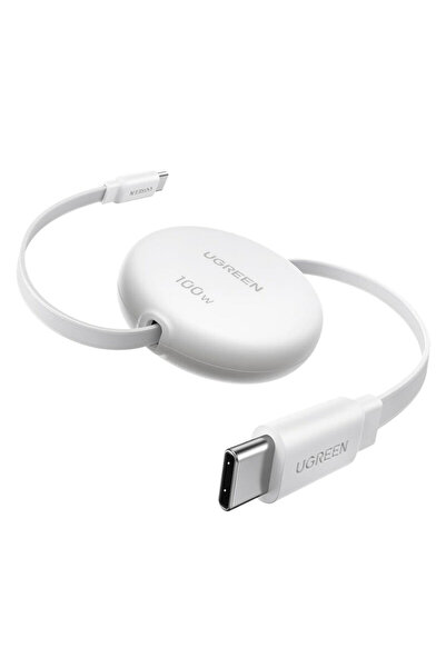 Ugreen Retractable MacBook Type-C Cable Ugreen, 100W, 1m, white, L531