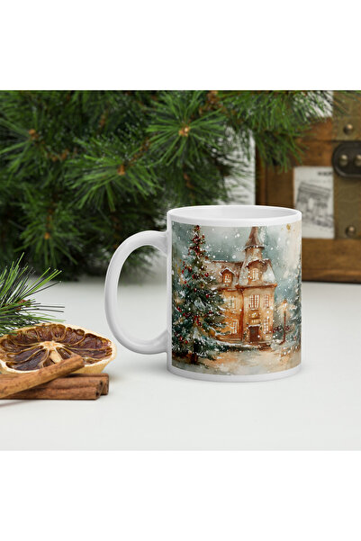 BaoBao Cană ceramică de Crăciun 330 ml (11 oz) – design festiv, durabilă