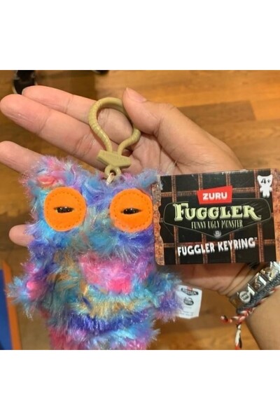 TOYFEST Zuru Fuggler Keychain Colorful Mixed Plush Funny Eye Design Collectible Toy 11cm
