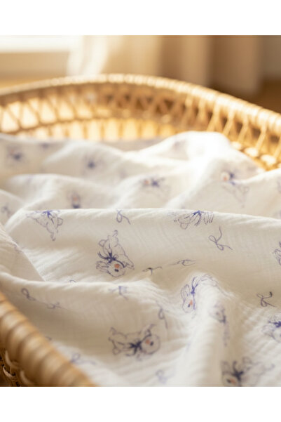 Zezig Inky - Rabbit Muslin Blanket