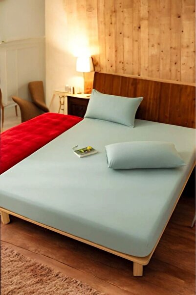 VENTİ VENTİSCA Purecotton Comfort Cotton Fitted Elastic Sheet + Pillowcase Set
