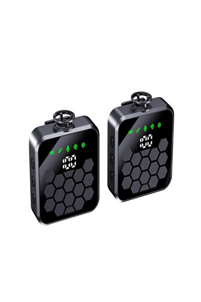 Generic 2 In 1 Long Endurance Lavalier Wireless Microphone For Vlog Recording Live Streaming - QY66