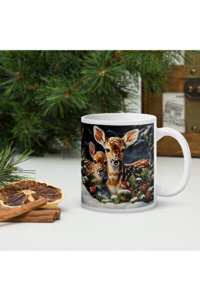 BaoBao Cană ceramică de Crăciun 330 ml (11 oz) – design festiv, durabilă