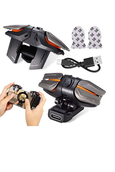 Generic Upgrade PUBG Mobile Game Trigger with Aim & Fire Triggers + 2 Gaming Finger Sleeves