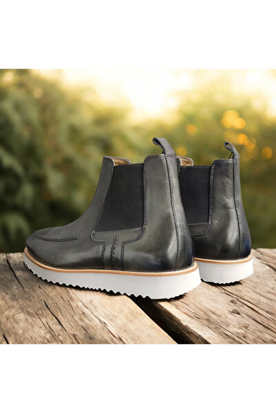 VİVA SHOES 100% Genuine Leather Eva Sole Chealsea Men's Boots