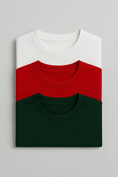 COMBİNE MİCHAİL Men's Casual Basic Crew Neck 3-Piece Sweater