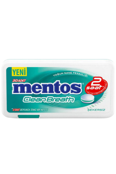 Mentos Clean Breath Yoğun Nane Aromalı Tatlandırıcılı Tablet Şekerleme 21 GR ...