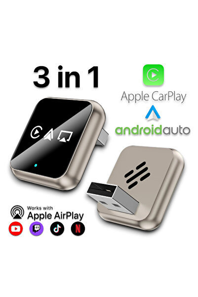 Niru Adaptor Auto Wireless 3-in-1 AirDrive X iOS – CarPlay, Android Auto fara fir + Netflix/YouTube