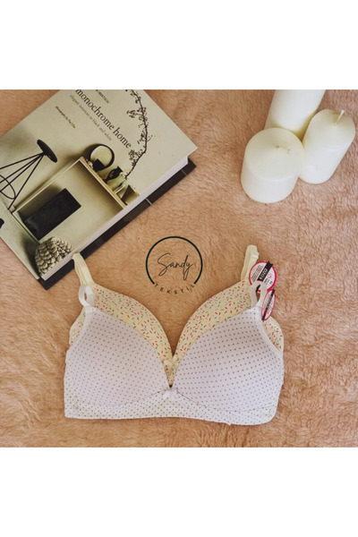 Koza soft 2-Pack Cotton Training Bras for Young Girls and Children with Sponge Padding, No Underwire, Adjustable Straps