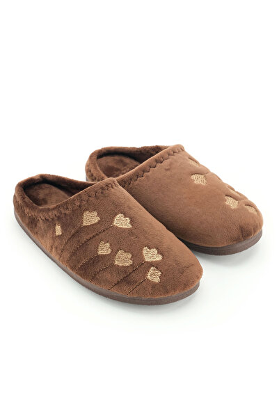 GEZER Women's Winter Pu Comfortable Sole Embroidered Design Home Garden Slippers