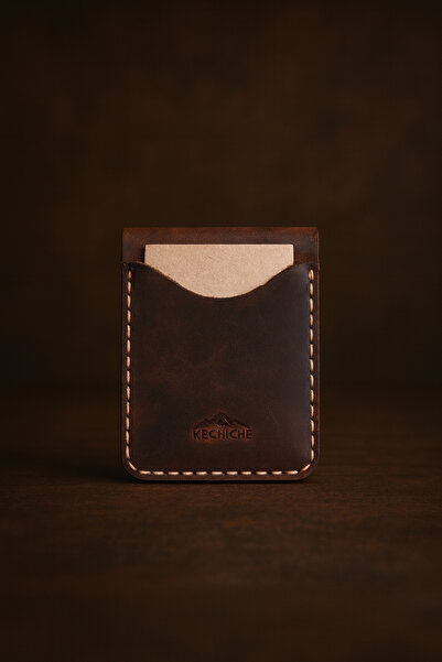 Colermi Genuine Leather Handmade Vintage Card Holder – Small Size Minimalist Wallet – 6 Card Capacity Card Holder