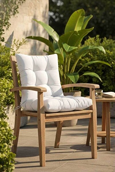 RevuBaby Candy Pofidik Arkalıklı Sandalye Minderi Özel Dikişli Bağcıklı 40x80 Cm