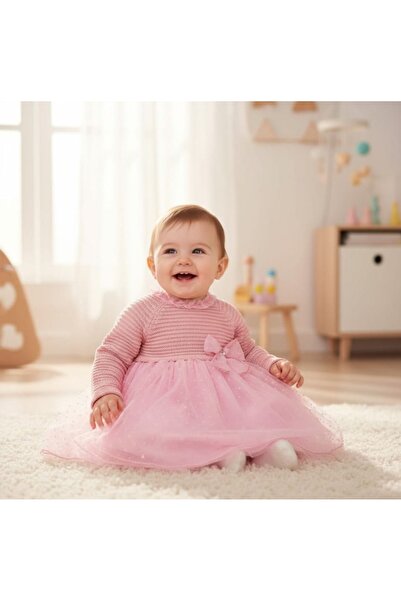 Babydola Knitwear Dress with Back Buttons