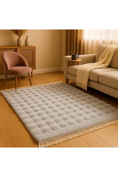 Lenjeria Familiei Tale Covor Pufos 150x220 cm – Gri Deschis, Moale și Elegant...