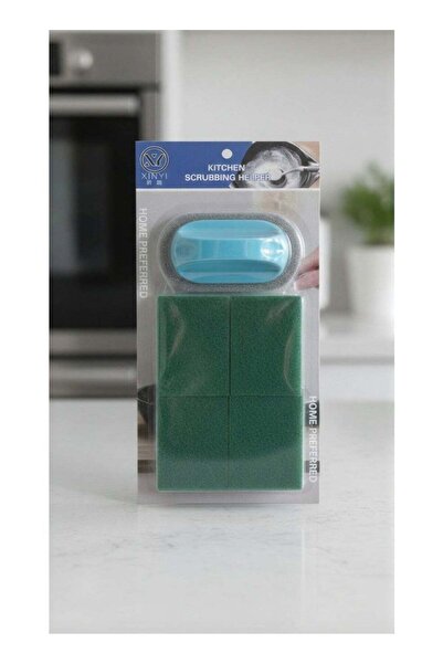 Roomlyne مجموعة من 5 قطع من فرشاة تنظيف المطبخ ووسادة التنظيف