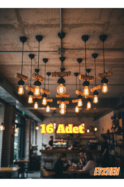 Eyzhen Bohem Tarz Rustik Eskitme Sarkıt El Yapımı Ahşap Avize Kafe Ev Balkon ...