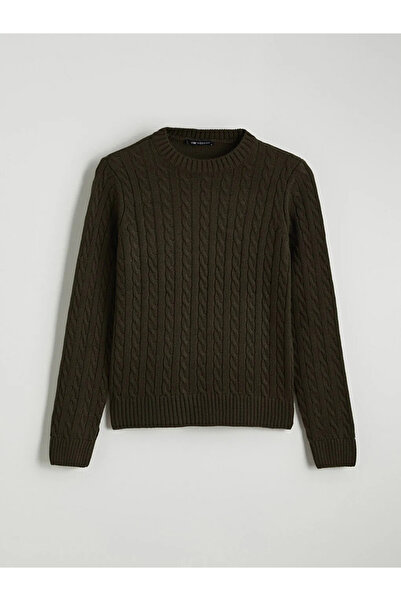 LC Waikiki Crew Neck Self Patterned Women's Knitwear Sweater