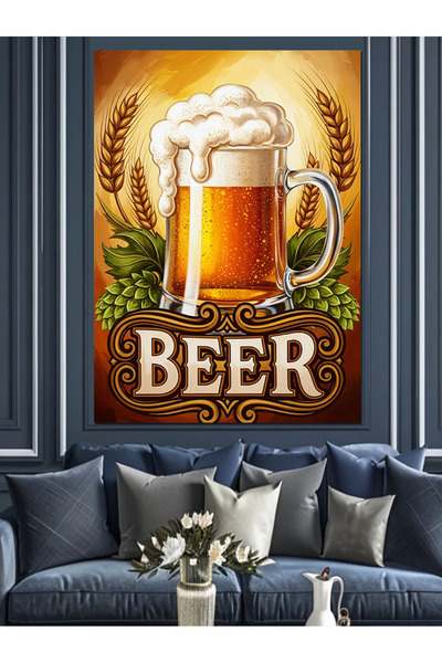 KanvasSepeti Berea spumantă, vopsea în ulei de înaltă calitate, texturat Pânz...