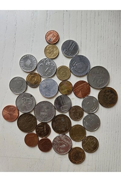 Edi Antik 30 Adet Yabancı Nadir Temiz.; Yabancı madeni