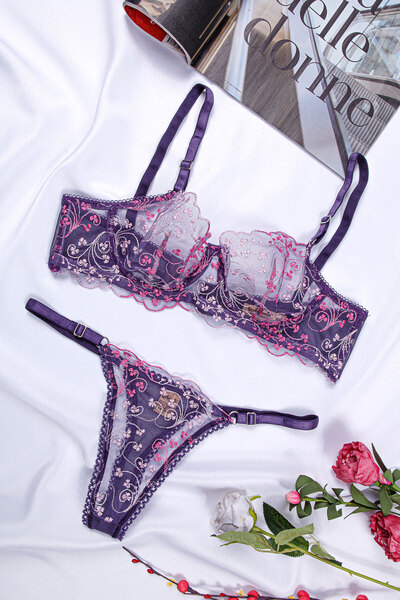 Masal Lingerie Kadın iç giyim brode dantel sütyen takım