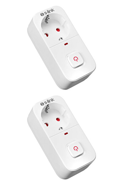 S-LINK Isıya Duyarlı Devre ve Akım Korumalı Priz Tekli Anahtarlı 16a/250v 750 Joule 2 Li Set