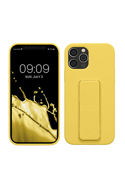 KWmobile Case for Apple iPhone 12/iPhone 12 Pro, Yellow, Silicone, 58283.165