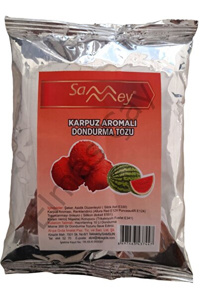 SAMMEY Karpuz Aromalı Dondurma Tozu 300 Gr.