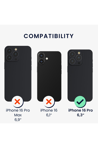 KWmobile Case for Apple iPhone 16 Pro, Brown, Wood/Silicone, KWM000022UQ001C