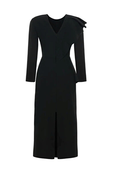 KAMEYA Asymmetrical Flared Midi Dress