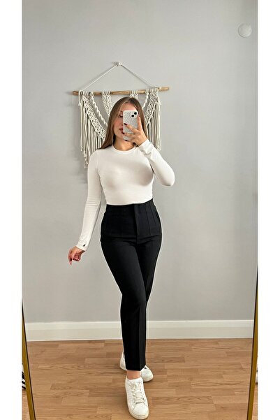 KAROL Pensli Yüksek Bel Kumaş Pantolon