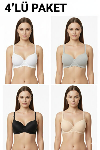 EBRULİ LİNGERİE حمالة صدر مدعمة بالسيليكون مع حشوة دقيقة