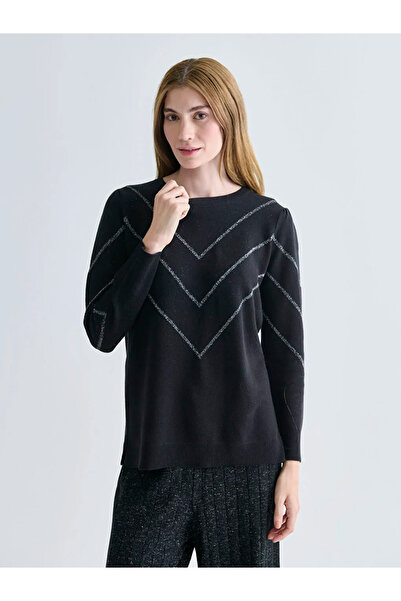 LC Waikiki Crew Neck Striped Women's Knitwear Sweater