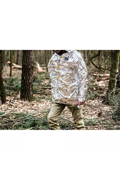 Gonga Thermal cape with hood, universal size, Gonga® Silver