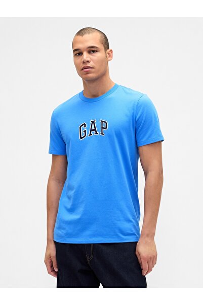 GAP Erkek Denim Mavi Logo T-Shirt