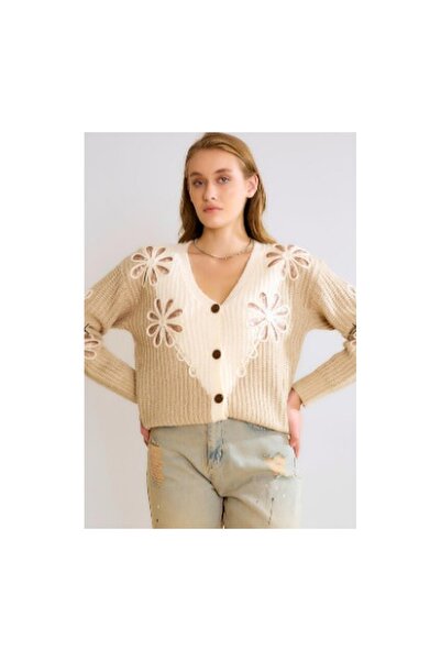 Octagon Cardigan Buttoned Sequin