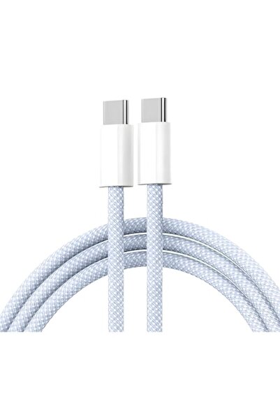 AIM TO POWER USB-C to USB-C Charging Cable, 60W, 1m, Braided Nylon, Blue