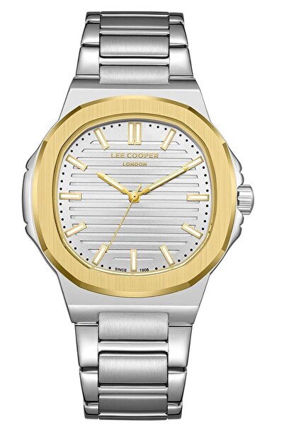 Lee Cooper Lc08016 Men's Wristwatch – Silver with Gold Detailing – 43mm – Ste...