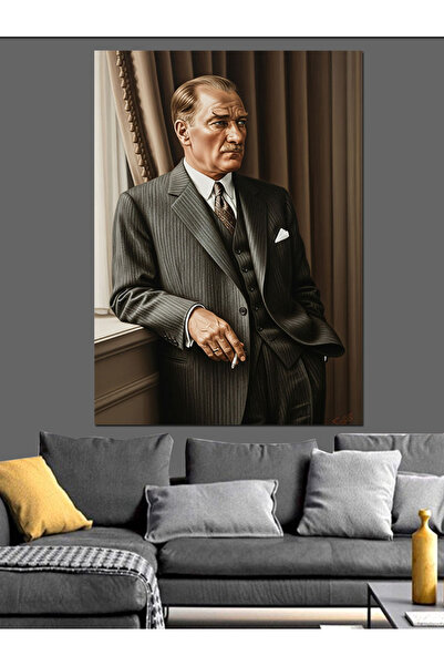 KanvasSepeti Mustafa Kemal Υψηλής ποιότητας ελαιογραφία Με υφή Καμβάς ζωγραφι...