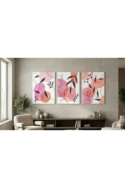 İkiz Reklam Bahar Esintisi (Spring Breeze) Tablo Pudra Rengi Çiçek Desenli Sa...