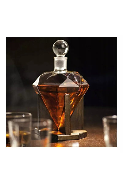 Gonga Diamond-shaped decanter set and 9 drink cooling cubes, 1000 ml, Gonga® Transparent