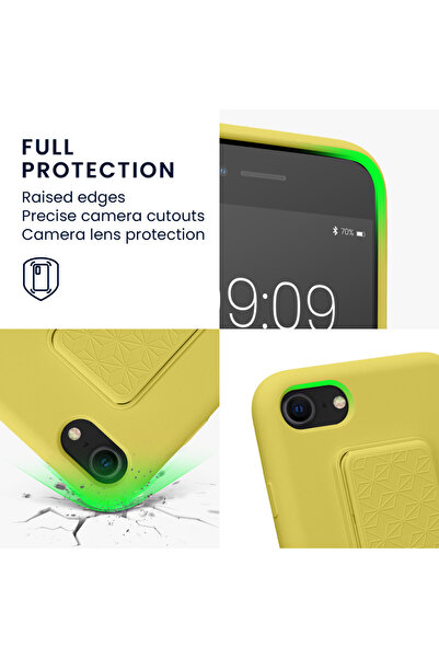KWmobile Case for Apple iPhone SE (2022)/iPhone SE (2020),Yellow, Silicone, KWM000015WB006C
