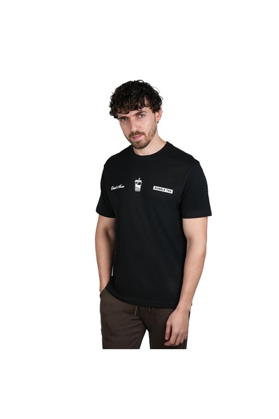 Giordano Men's Slim Fit Cotton Jersey Message Print Tee