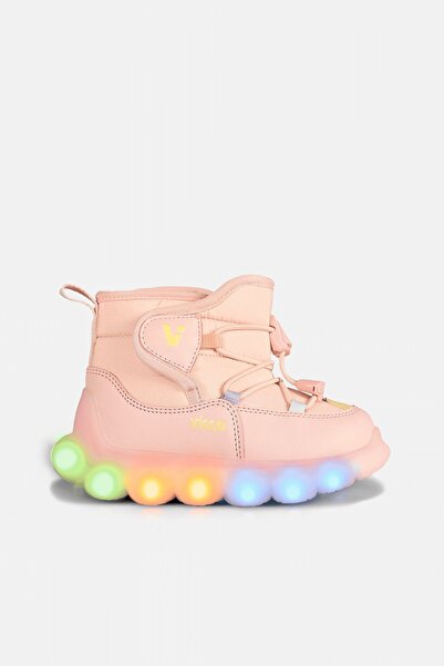 Vicco Size 24-33 Unisex Children's Snow Boots with Fur Inside and Led Lights