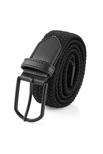 Polo Air Elastic Flexible Men's Knitted Belt Black Color Kmr-04-S