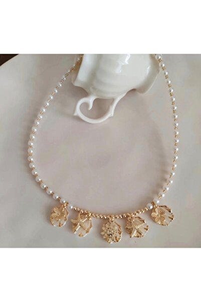 elbi bijuteri قلادة بتصميم اللؤلؤ