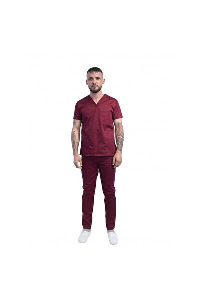 LifeStyle Medical Costum medical barbati, bluza si pantalon cu elastic si 2 b...