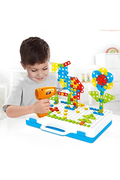 OricareFain Educational and interactive toy, drill set with 237 pieces, gift for children aged 3-10