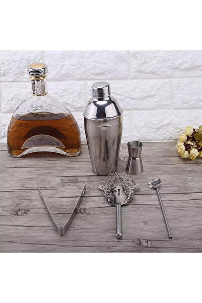 Gonga Cocktail and drink set, stainless steel, 6 pieces, Gonga® Silver